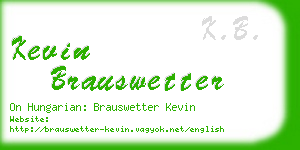 kevin brauswetter business card